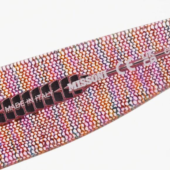 Missoni MIS 0129/S 0QQ7 08 Sunglasses Pink Square Frame, Blue Lenses main image 11